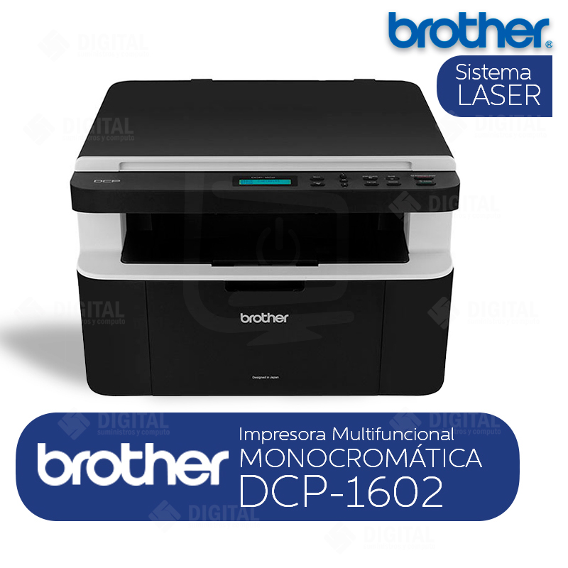 Impresora Multifuncional Brother DCP-1602 Laser monocromático - LYM DIGITAL