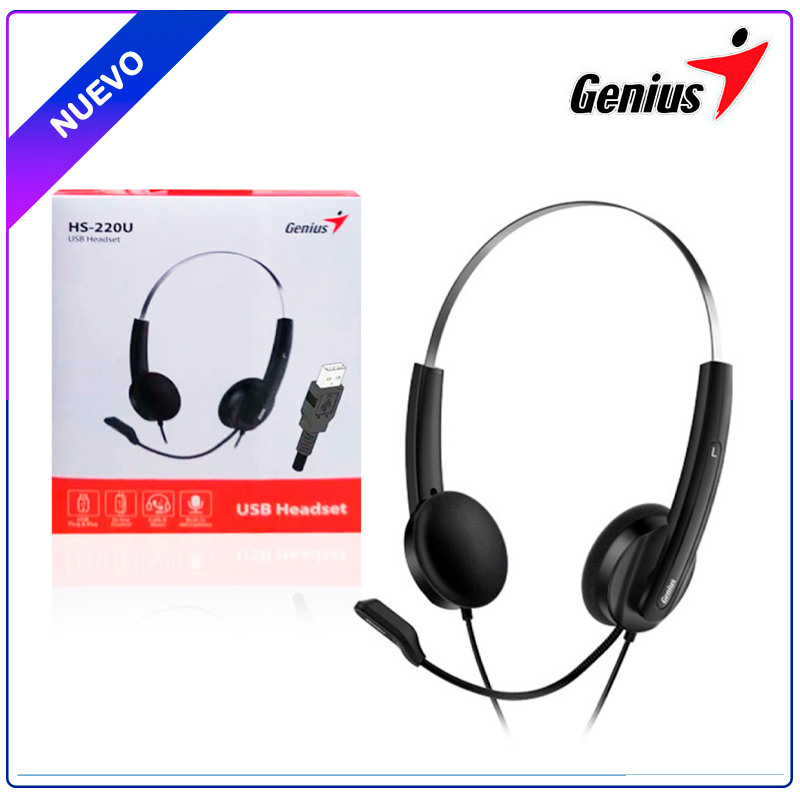 Audifono Genius HS-230U usb Black (Pn 31710021400) Con Microfono | LYM ...