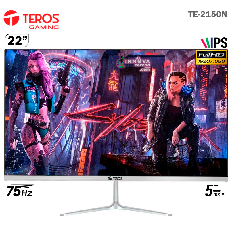 Monitor Teros TE-2150N 22 IPS Full HD 75HZ 5MS HDMI VGA - LYM DIGITAL